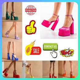 Designer Casual Platform Luxury High Heels Dress Shoe for women Sexy style Thick soles Heel Increase height Anti slip wear resistant leg shape stage