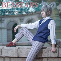 Anime Costumes Beastars Legosi Cosplay Costume Adluts Men Uniform Cool Suit Grey Wolf Outfit275f