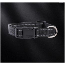 Dog Collars Pet Collar Adjustable Reflective Neck Band Nylon For Small And Medium Sized Doggy Pooch Straps Poodle Choker Necklace