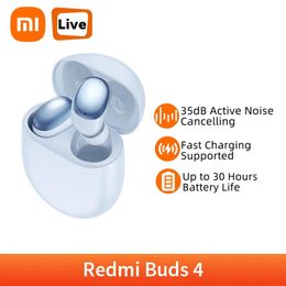 Earphones Xiaomi Redmi Buds 4 Earphone Hybrid Vocalism Wireless Bluetooth 5.2 Mi True Wireless Headset Cdlevel Sound Quality