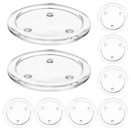 Candle Holders 10 Pcs Glass Tray For Vanity Wedding Banquet Holder