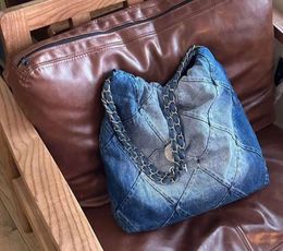Chanells Bag Denim Old Chain Large Capacity Portable Shoulder Vintage Girl Classic Fashion School Women Handbags Tote