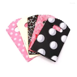Jewelry Pouches 50Pcs/Lot Multi Designs Small Plastic Bag 9x15cm Boutique Gift With Handle Nice Charms Earrings Packaging Bags