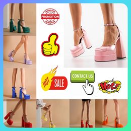 Designer Casual Platform Luxury High Heels for women Sexy style Thick soles Heel Increase height Anti slip wear resistant Decorate leg shape stage