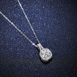 Ожерелье S из чистого муассанита Sier, женское ожерелье с квадратным бриллиантом T-семейства, ювелирные изделия