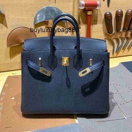 Genuine Leather Handbag Ber Kin Tote Bag Designer Luxurys Purses Handbagshandmade Thread Stitching Imported Original From France