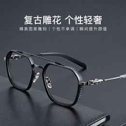 2024 Luxury Designer CH Sunglasses for Men Women Chromes Glasses Frames Ultra Flat Myopia Large Fashion Pure Titanium Heart Eyeglass Frame Man Unisex Eyewear X53V