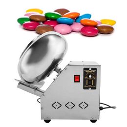 Chocolate Sugar Coasting Machine Roller Commercial Small Candy Coater Machine Chocolate Bean Coating Polishing Machine