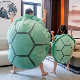 100cm Turtle Shell Plush Toy Childrens Sleeping Bag Stuffed Soft Tortoise Pillow Cushion Sale Creative Toys Christmas Gift 240115