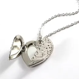 Pendant Necklaces Fashion Jewelry Women Love Heart Men Lockable Po Clavicle Chain Lovers Couple Necklace