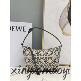 borsa hobo donna Anagram tessuto jacquard e pelle di mucca Cubi lady box patchwork borse firmate borse a tracolla designerbag899 borse a tracolla loewees00