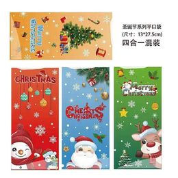 New Banners Streamers Confetti 50pcs Christmas Candy Bags Santa Gift Bag Christmas Decorations 2023 Navidad Xmas Gift Bags Cristmas Cookies Packing Supplies