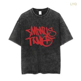 Heavy Weight 100% Cotton Washed Distressed Oversized Men's T Shirt Unisex Gothic Grunge High Street Punk Top Tees