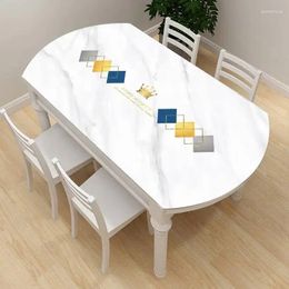 Table Cloth Oval Dining Fabric Modern And Simple Waterproof Oil Resistant Washable PVC