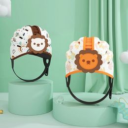 Cartoon Lion Baby Hat Safety Head Protection Helmet Corner Guard Bumper Boys Girls Learn To Walk 240116