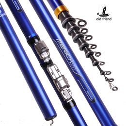 Carbon Fibre 3.6M 4.5M 5.4M 6.3M Spinning Fishing Rod M Power Telescopic Rock Fishing Rod Carp Feeder Rod Surf Spinning Rod 240116