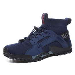 2024 Fashion Hiking Shoes men women dark green navy Grey blue breathable mens trainers sports shoes