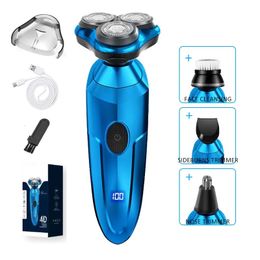 Multi-function Electric Shaver Electric Razor USB Rechargeable Shaving Machine for Men 3 Blades Portable Beard Trimmer Clipper 240116