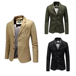 Men's Suits 2024 Suit Spring And Autumn Casual Collar Jacket Pure Cotton Top Coat