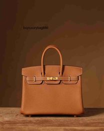 Genuine Leather Handbag Ber Kin Orange Brand Name Bag Classic Soft Fashion Flip Shopping Luxury Large Capacity Travel