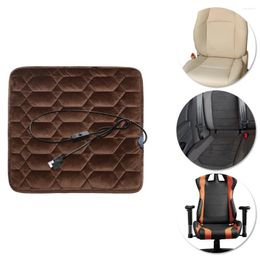 Car Seat Covers Heater Quick Heating Winter Household Cushion Anti-Slip Pad Soft Fibre USB 5V Interior Accessories