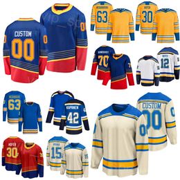 Пользовательский хоккей 30 Joel Hofer Jerseys 63 Джейк соседи 70 Оскар Сандквист 42 Каспери Капанен 15 Якуб Врана 12 Кевин Хейс 18 Роберт Томас Эд Женщины Мужчины Мужчины