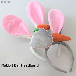 Headbands Easter Adult Children Cute and Comfortable Hairband Rabbit Ear Headband Fancy Dress Costume Bunny Ear Hairband Hair Accessories YQ240116