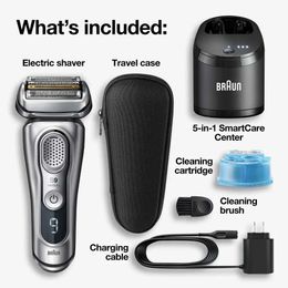 Electric Shaver Series 9 9370cc Rechargeable Wet Dry Men's Electric Shaver with Clean Station