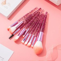 Camp Furniture Makeup Brush Set Pink Glitter Handle Powder Foundation Blush Blending Cosmetic Beauty Make Up Pincel Maquiagem
