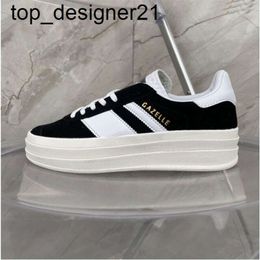 New 2024ss Gazelle bold Pink Glow Designer Shoes Pulse Mint Pink Core Black White Solar Green Grey White Super Pop Pink Almost Yellow Women Sneakers Shoes