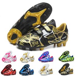 Kids Soccer Shoes Society TF/FG School Football Boots Cleats Grass Sneakers Boy Girl Outdoor Athletic Training Sports Footwear 240116
