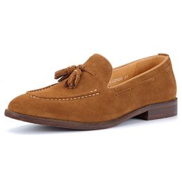 Men Soft Moccasin Driving Suede Genuine Leather Boat Fancy Comfortable Slip on Casual Loafer Shoes Flats 240116