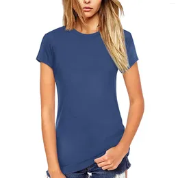 Women's T Shirts Classic T-Shirt Casual Short Sleeve Round Neck Comfort Solid Colour All-Match Summer Simple