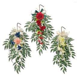 Decorative Flowers Simulated Willow Leaf Wall Hanging Decoration Spring Silk Flower Eucalyptus Wedding Decor Artificial Plant