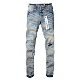 purple brand jeans designer jeans European men embroidery quilting ripped for trend brand vintage pant mens fold slim skinny fashion Jeans purple jeans black jeans
