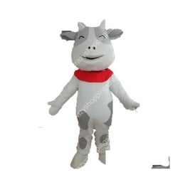 Mascot Costumes Lovely Cow Costume Cartoon Character Outfits Halloween Christmas Fancy Party Dress Adt Size Birthday Outdoor Outfit Su Oto2D
