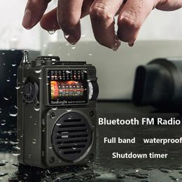 Radio Portable Mini Fm/sw/mw Radio Bluetooth 5.0 Full Band Handheld Rechargeable Speaker Recorder Sleep Time Support Tf Card Play
