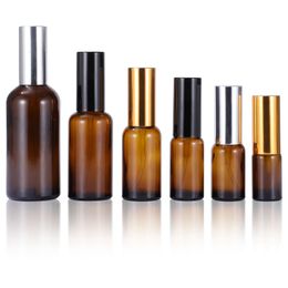 10-100ml Portable Mini Perfume Bottles Amber Perfume Atomizer Refillable Pump Spray Bottle For Fragrance Cosmetics Water Skin Care