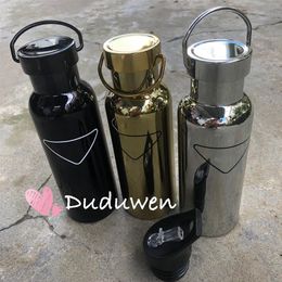 classical triangle Vacuum Cup Thermoses car bottle Flask Cups with straw pr fashion Coffee sport mug gift box259u