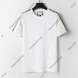 24SS Europe mens t shirts Men designer Tee Summer Stripe splicing short sleeve t shirt man Cotton patchwork Tshirt Casual tops tee 3XL XXXL