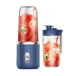 Portable Juicer Fruit Juice Cup 6 Blades USB Electric Squeezer Blender Food Mixer Smoothie Ice Crusher Travel Sports 240116