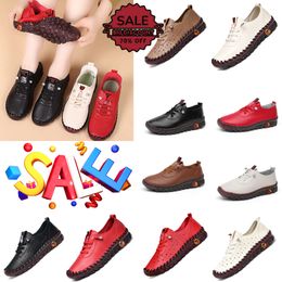 2024 Canvas shoes Handmade Tendon Soft Sole Mother Shoes Women's Flat Shoes Casual Shoes Leather Soft Bottom Flat Non-Slip