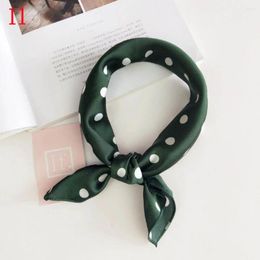 Scarves Small Square Silk Scarf Women Satin Neck Female Foulard Shawl Wrap Hijab Bandana Polka Dot Print Headscarf Neckerchief