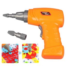 Children Electric Drill Maintenance Repair Tool Toy Driller Games for Kid Pretend Play Disassembly Building Game 240115