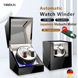 YIBIDUN Automatic Luxury Watch Winder Mabuchi mute motor Carbon Fiber Watches Box Jewelry Display Storage Case Organizer Watches 240116