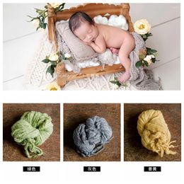 Blankets Born Baby Elastic Wrap Pography Shooting Background Blanket Mat Retro Wrapped Stuffed Basket Accessories