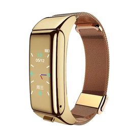 Watches Fashion 2 In 1 Smart Wristbands With Bluetooth Earphone Fitness Bracelet Band Voice callsHeart Rate Monitor Smart Watch For Men