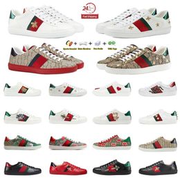 Scarpe di marca Sneaker piatta Scarpe casual Sneakers Bee Ace Scarpe basse da donna da uomo Tigre di alta qualità ricamata Nero Bianco Strisce verdi Scarpe da passeggio da jogging