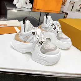 Design Archlight 2.0 Women's sneakers High quality arch lace-up fashion high platform calfskin lace platform color block casual shoes 1.9 06