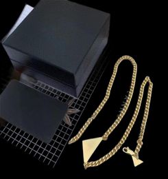 Fashion designer jewelry mens pendant necklaces gold silver stainless steel jewellery for women trendy layered Inverted triangle p6431054